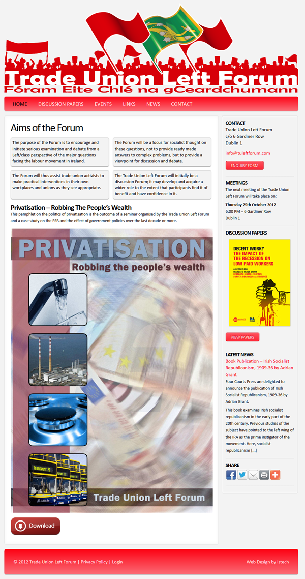 Trade Union Left Forum Trade Union Left Forum
