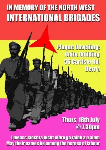 Spanish Civil War plaque to be unveiled in Derry